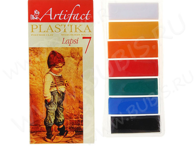 Полимерная глина Артефакт набор 7107-8 Lapsi 7 классических цветов 140г