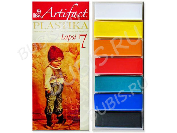 Полимерная глина Артефакт набор 7107-8 Lapsi 7 классических цветов 140г