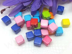 Бусина акриловая Кубик 09 8,5*8,5*8,5мм МИКС яркий непрозрачный (акрил) (10шт.)