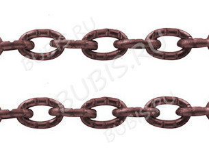 Цепочка I028 с узором звено 4*3мм античная медь (Iron) (50см)