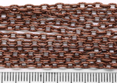 Цепочка I028 с узором звено 4*3мм античная медь (Iron) (50см)