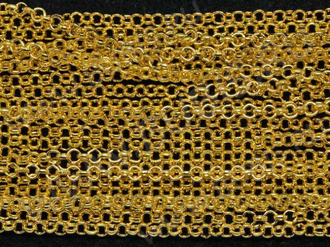 Цепочка I036 "Rolo" округлое звено 2,5*2,5мм золотистая (Iron) (50см)