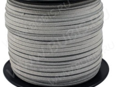Замшевый шнур 03 плоский 3*1,5мм светло-серый (1м)