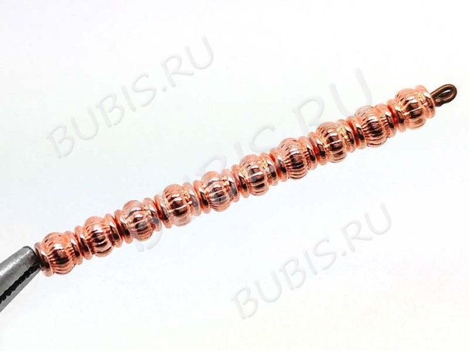 (СКИДКИ!!!) Бусина 120 Бочонок 5*5*5мм розовое золото (литьё) (10шт.)