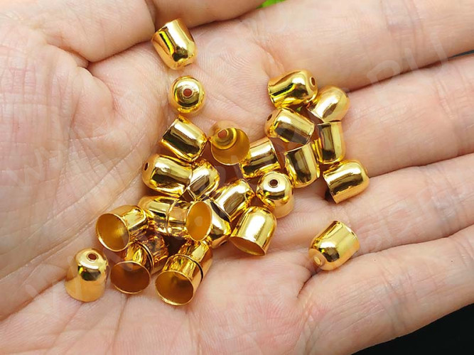 Концевик 032 шапочка 8*7*7мм золотистый (Iron) (10шт.)