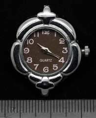 Заготовка для часов 097 27*25,5*7,4мм цвет платины+коричневый (часы)