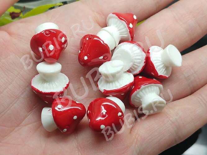 Декоративный элемент 084 Фигурка для миниатюр 16,5*15*15мм Грибок (резин)