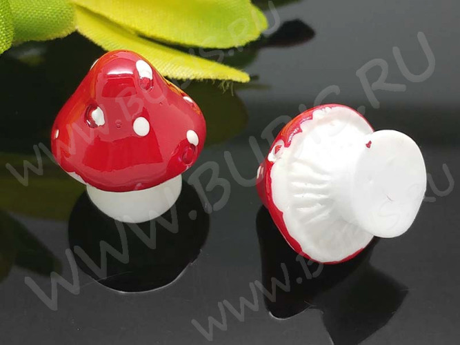 Декоративный элемент 084 Фигурка для миниатюр 16,5*15*15мм Грибок (резин)