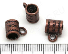 (СКИДКИ!!!) Бусина с петлёй 026 Бейл 10,5*8*6мм античная медь (литьё) (10шт.)