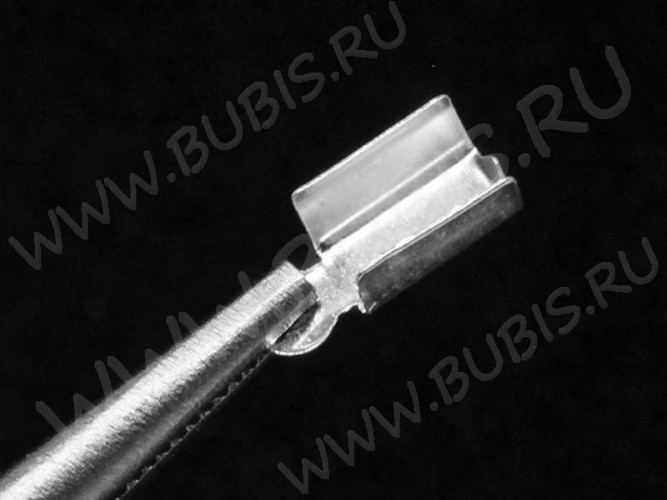 (ОПТ) Зажимы №02 12*4*4мм серебристые (Iron) (500шт) 