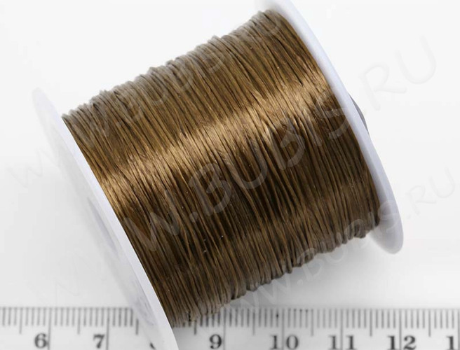 Резинка 04 спандекс 0,8мм коричневая (катушка ок.10м)