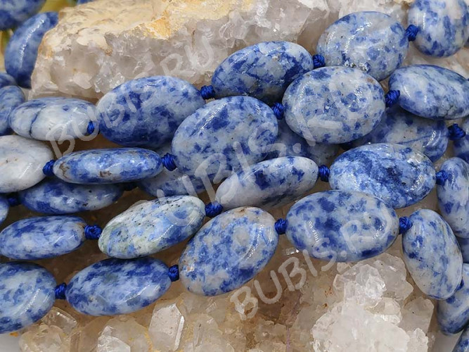 (СКИДКИ!!!) Бусина каменная Овал 71 18*13*5,5мм Содалит китайский (камни)(10шт)