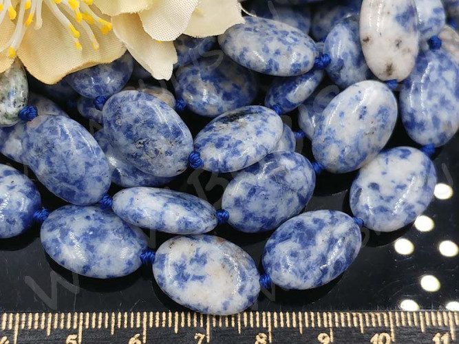 (СКИДКИ!!!) Бусина каменная Овал 71 18*13*5,5мм Содалит китайский (камни)(10шт)