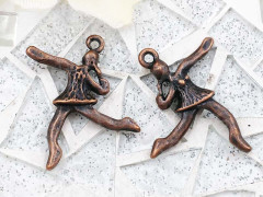 Подвеска Танцовщица 01 3D 21*17*2,5мм античная медь (литьё)