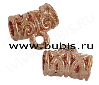 Бусина с петлёй 004 Бейл 11*9*6мм розовое золото (сплав)