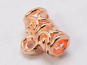 Бусина с петлёй 004 Бейл 11*9*6мм розовое золото (сплав)