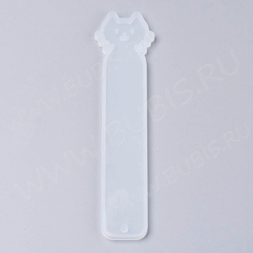 Молд 090 для эпоксидной смолы Закладка Кот 142*35*4,6мм (силикон)