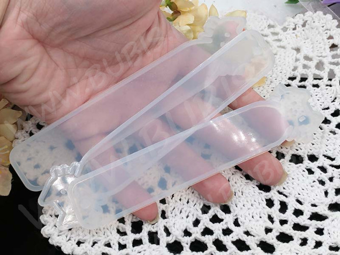 Молд 090 для эпоксидной смолы Закладка Кот 142*35*4,6мм (силикон)