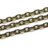 Купить Цепочка I079 с узором звено 4,7*3мм античная бронза (Iron) (50см) с доставкой по России