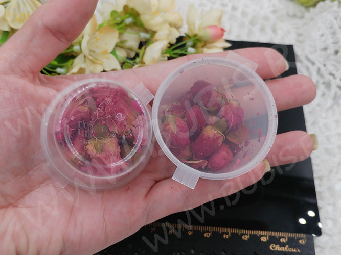 Сухие цветы 10 Бутоны роз в коробочке (натуральные цветы)