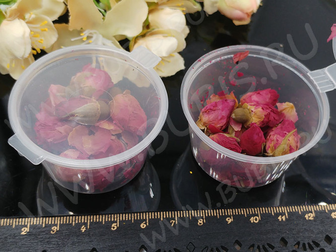 Сухие цветы 10 Бутоны роз в коробочке (натуральные цветы)