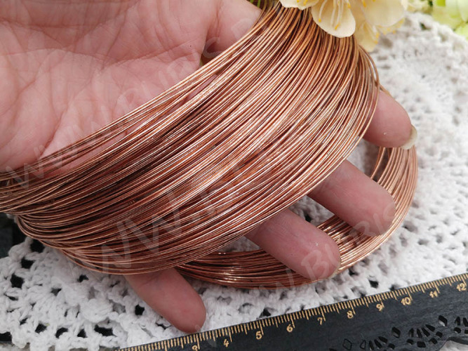 Мемори проволока - пружина - основа для колье 115*0,8мм медная (10 витков)