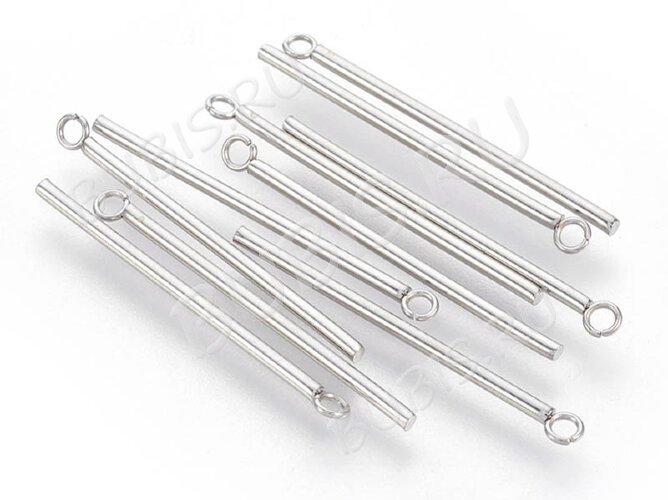 Подвеска палочка 02 33*1,5мм цвет платины (Хирургическая сталь)