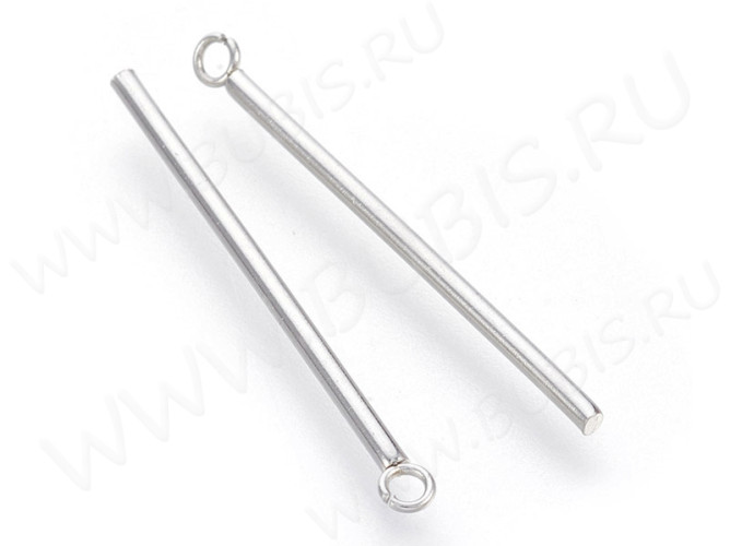 Подвеска палочка 02 33*1,5мм цвет платины (Хирургическая сталь)