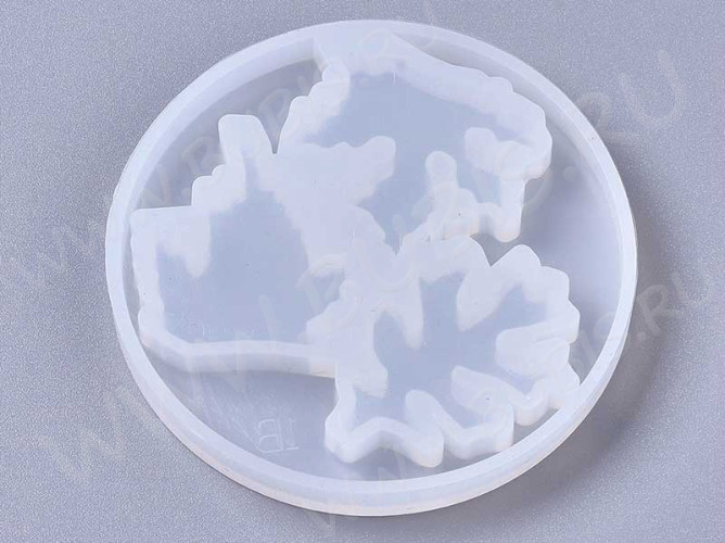 Молд 201 для эпоксидной смолы 3 листика 75*8мм (силикон)