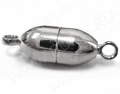 Магнитный замочек №11 с петельками 17*10*9,5мм цвет платины (Brass)