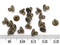 Концевик 024 шапочка подвеска 5,5*6*6мм античная бронза (Brass)