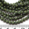 Купить (ОПТ) Бусина округлая 4мм Змеевик СВЕТЛЫЙ (Серпентин) (камни) (НИТЬ) с доставкой по России