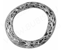 Кольцо декоративное 09 плоское 24*23*1,8мм античное серебро (литьё)