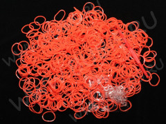 (РАСПРОДАЖА!!!) Набор для плетения браслетов 64 Loom Bands в пакете неоновых РЫЖИХ непрозрачных (Loom Bands) (600 резинок)