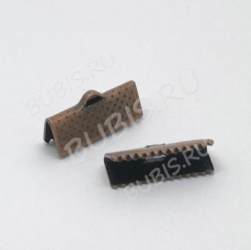 Зажимы №34 для лент 16*8*5мм античная медь (Iron) (10шт)