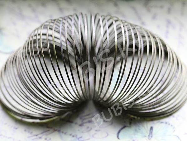 Мемори проволока - пружина - основа для браслета плоская 55*1,2*0,5мм античная бронза (10 витков)