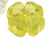 Бусина акрил Цветочек 57 гранёный 11*11*4,5мм св.жёлтый прозрачный (акрил)
