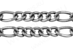 Цепочка I041 звенья 5,5*2,5мм и 3*2,5мм цвет платины, без никеля (Iron) (50см)