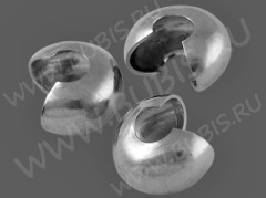 Обжимная бусина 01 разъёмная покрывная 5*3,8мм цвет платины (Brass) (10шт.)