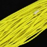 Купить Шнур кожаный 05 кожзам плетёный круглый 3мм ярко-желтый (1м) с доставкой по России