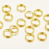 Купить (СКИДКИ!!!) Колечки двойной крутки 7мм золотистые (Iron) (50шт) с доставкой по России