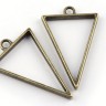 Купить Подвеска Рамка 10 Треугольник 39*25*3,5мм античная бронза (литьё) с доставкой по России