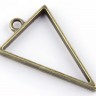 Купить Подвеска Рамка 10 Треугольник 39*25*3,5мм античная бронза (литьё) с доставкой по России