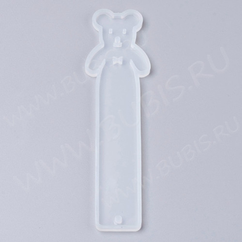 Молд 091 для эпоксидной смолы Закладка Медвежонок 142*35*4,6мм (силикон)