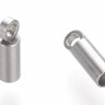 Купить (СКИДКИ!!!) Концевик 118 10*5*5мм для шнура до 4мм цвет платины (Хирургическая сталь) (10шт) с доставкой по России