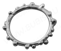 Кольцо декоративное 10 пупырчатое 20,5*20,5*2,5мм античное серебро (литьё)