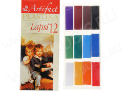 Полимерная глина Артефакт набор 7112-8 Lapsi 12 классических цветов 240г 