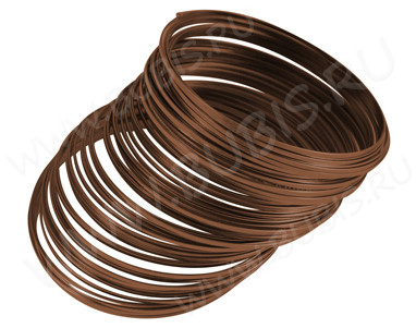 Мемори проволока - пружина - основа для браслета плоская 58*1,2*0,5мм античная медь (10 витков)