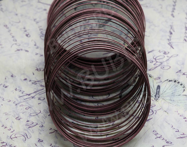 Мемори проволока - пружина - основа для браслета плоская 58*1,2*0,5мм античная медь (10 витков)