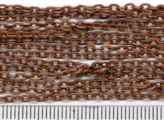 Цепочка I037 с плоским звеном 3*2мм античная медь (Iron) (50см)